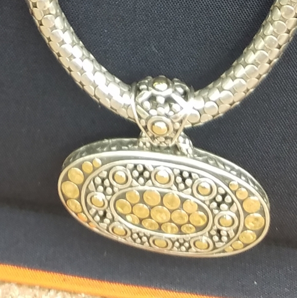 John hardy gold dot pendant and gold dot chain, - Picture 6 of 7